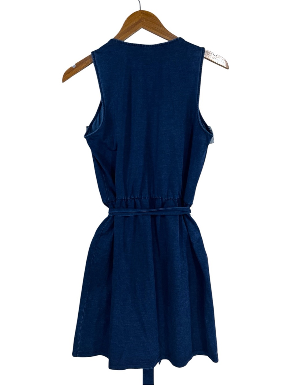 White House Black Market Faux Wrap Mini Dress in Indigo Blue Size 4 - Picture 7 of 9